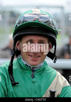 PAUL HANAGAN JOCKEY YORK RACECOURSE YORK ENGLAND 15 June 2012 Stock Photo