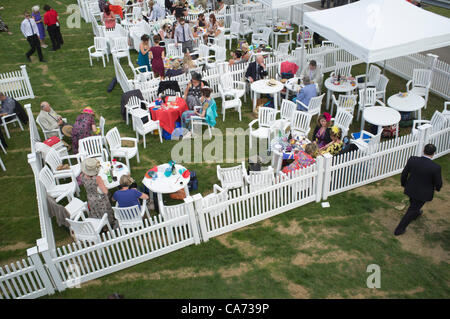 19th June, 2012.  Ascot UK. Spectators on the First Day of Royal Ascot. Stock Photo