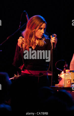 June 20, 2012 - Singer/Songwriter Lisa Marie Presley, daughter of Elvis and Priscilla Presley, performs an intamite show at the Bottom Lounge in Chicago, IL.  The ''Princess of Rock and Roll'' is on tour promoting her third studio album ''Storm & Grace'' which was relased on May 15th, 2012. (Credit Image: © Maureen Vana/ZUMAPRESS.com) Stock Photo