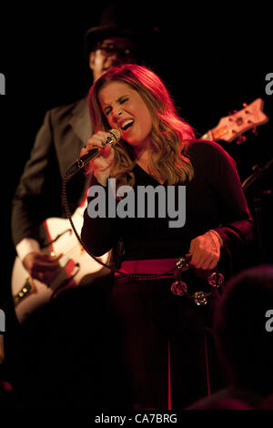 June 20, 2012 - Singer/Songwriter Lisa Marie Presley, daughter of Elvis and Priscilla Presley, performs an intamite show at the Bottom Lounge in Chicago, IL.  The ''Princess of Rock and Roll'' is on tour promoting her third studio album ''Storm & Grace'' which was relased on May 15th, 2012. (Credit Image: © Maureen Vana/ZUMAPRESS.com) Stock Photo