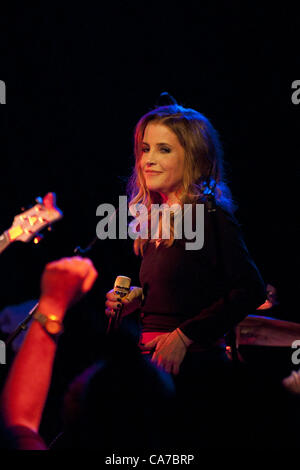 June 20, 2012 - Singer/Songwriter Lisa Marie Presley, daughter of Elvis and Priscilla Presley, performs an intamite show at the Bottom Lounge in Chicago, IL.  The ''Princess of Rock and Roll'' is on tour promoting her third studio album ''Storm & Grace'' which was relased on May 15th, 2012. (Credit Image: © Maureen Vana/ZUMAPRESS.com) Stock Photo