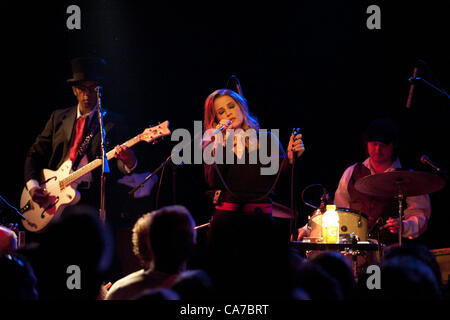 June 20, 2012 - Singer/Songwriter Lisa Marie Presley, daughter of Elvis and Priscilla Presley, performs an intamite show at the Bottom Lounge in Chicago, IL.  The ''Princess of Rock and Roll'' is on tour promoting her third studio album ''Storm & Grace'' which was relased on May 15th, 2012. (Credit Image: © Maureen Vana/ZUMAPRESS.com) Stock Photo