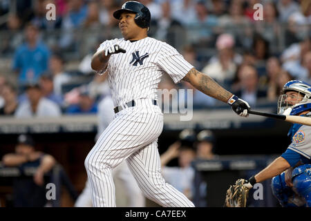 Andruw Jones (Yankees), JUNE 8, 2012 - MLB : Andruw Jones of the New York Yankees bats during the game against the New York Mets at Yankee Stadium in Bronx, New York, United States. (Photo by Thomas Anderson/AFLO) (JAPANESE NEWSPAPER OUT) Stock Photo
