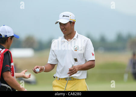 Hideki Matsuyama,  JUN 24, 2012 - Golf : Japan Golf Tour Mizuno Open 2012, Final Round at JFE Setonaikai Golf Club, Okayama, Japan. (Photo by Akihiro Sugimoto/AFLO SPORT) [1080] Stock Photo