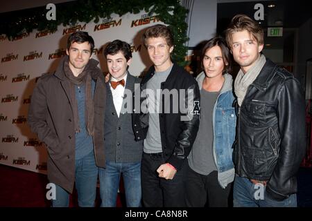 Ian Harding, Brendan Robinson, Keegan Allen, Tyler Blackburn, Drew Van Acker in attendance for KIIS FM's Jingle Ball 2011, Nokia Theatre at L.A. LIVE, Los Angeles, CA December 3, 2011. Photo By: Emiley Schweich/Everett Collection Stock Photo