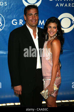 Feb 23, 2003; New York, NY, USA; Fiance A.J. DISCALA & actress JAMIE LYNN SIGLER @ the arrivals for the 45th Annual Grammy Awards held @ Madison Square Garden. Stock Photo