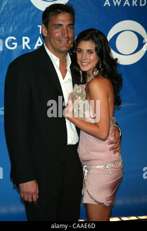 Feb 23, 2003; New York, NY, USA; Fiance A.J. DISCALA & actress JAMIE LYNN SIGLER @ the arrivals for the 45th Annual Grammy Awards held @ Madison Square Garden. Stock Photo