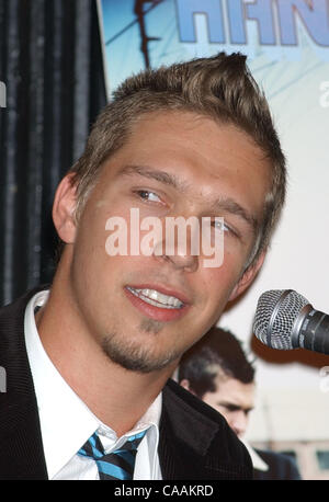 Oct 01, 2003; New York, NY, USA; The band 'Hanson' press conference announcing a world tour and a label change at 'the bottom Line at Mercer and West 4th. ISAAC HANSON. Stock Photo