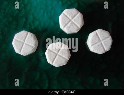 Apr 09, 2004; Los Angeles, CA, USA; MDMA (3-4 methylenedioxymethamphetamine) is a synthetic, psychoactive drug chemically similar to the stimulant methamphetamine and the hallucinogen mescaline. Street names for MDMA include Ecstasy, Adam, XTC, hug, beans, and love drug. In 2002, an estimated 676,00 Stock Photo