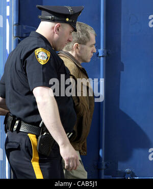 Apr 29, 2004; Somerville, NJ, USA; CHARLES CULLEN is escorted into the Somerset County Courthouse in Somerville. Investigators are poring over patient records in two states after Cullen claimed he killed 30 to 40 terminally ill patients to alleviate their suffering and was charged with murder. Culle Stock Photo