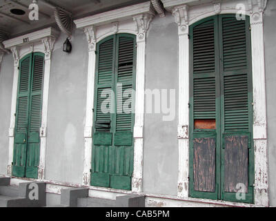 May 01, 2004; New Orleans, Louisiana, USA; Colorful buildings in the French Quarter. Stock Photo