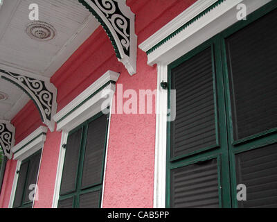 May 01, 2004; New Orleans, Louisiana, USA; Colorful buildings in the French Quarter. Stock Photo