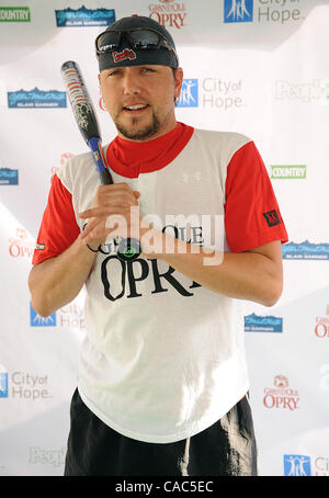 Jun 7, 2010 - Nashville, Tennessee; USA - Singer JASON ALDEAN takes part in the 20th Annual City of Hope Celebrity Softball Challenge that took place at Greer Stadium located in Nashville.  Copyright 2010 Jason Moore. Stock Photo