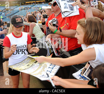 Jun 7, 2010 - Nashville, Tennessee; USA - Singer JULIANNE HOUGH takes part in the 20th Annual City of Hope Celebrity Softball Challenge that took place at Greer Stadium located in Nashville.  Copyright 2010 Jason Moore. Stock Photo