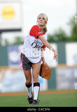 Jun 7, 2010 - Nashville, Tennessee; USA - Singer CARRIE UNDERWOOD takes part in the 20th Annual City of Hope Celebrity Softball Challenge that took place at Greer Stadium located in Nashville.  Copyright 2010 Jason Moore. Stock Photo