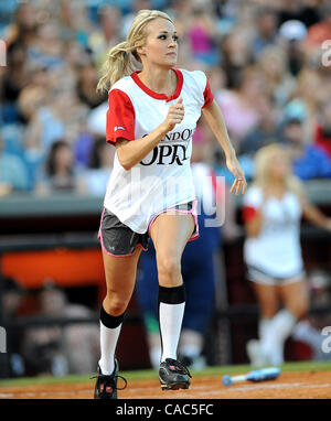 Jun 7, 2010 - Nashville, Tennessee; USA - Singer CARRIE UNDERWOOD takes part in the 20th Annual City of Hope Celebrity Softball Challenge that took place at Greer Stadium located in Nashville.  Copyright 2010 Jason Moore. Stock Photo