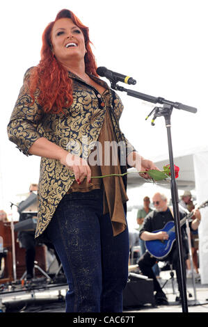 Jun 10, 2010 - Nashville, Tennessee; USA - Singer / Guitarist WYNONNA JUDD of the group The Judds kick off the CMA Music Festival at the Riverfront Stages located in downtown Nashville. Copyright 2010 Jason Moore. (Credit Image: © Jason Moore/ZUMApress.com) Stock Photo