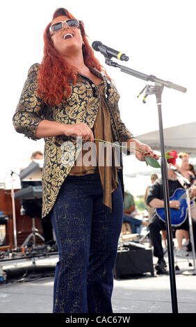 Jun 10, 2010 - Nashville, Tennessee; USA - Singer / Guitarist WYNONNA JUDD of the group The Judds kick off the CMA Music Festival at the Riverfront Stages located in downtown Nashville. Copyright 2010 Jason Moore. (Credit Image: © Jason Moore/ZUMApress.com) Stock Photo