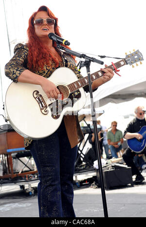 Jun 10, 2010 - Nashville, Tennessee; USA - Singer / Guitarist WYNONNA JUDD of the group The Judds kick off the CMA Music Festival at the Riverfront Stages located in downtown Nashville. Copyright 2010 Jason Moore. (Credit Image: © Jason Moore/ZUMApress.com) Stock Photo