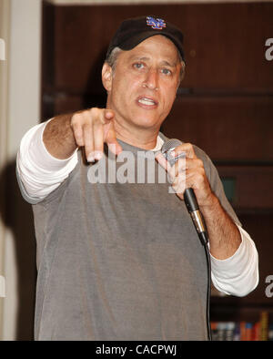 Sept. 27, 2010 - New York, New York, U.S. - Comedian and host of 'The Daily Show' JON STEWART promotes his new book 'Earth (The Book) A Visitor's Guide to the Human Race' held at Barnes and Noble Union Square. (Credit Image: © Nancy Kaszerman/ZUMApress.com) Stock Photo