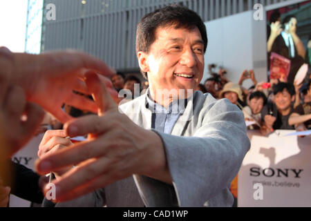 Aug 5, 2010 - Tokyo, Japan - Chinese actor Jackie Chan attends the Japanese premiere of 'The Karate Kid' on the red carpet at The Roppongi Hills on August 5, 2010 in Tokyo, Japan. (Credit Image: © Koichi Kamoshida/Jana/ZUMApress.com ) Stock Photo