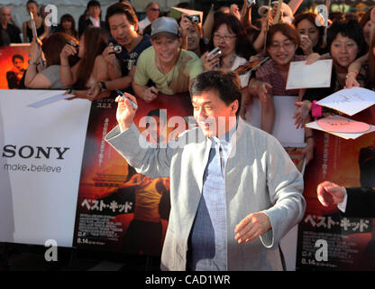 Aug 5, 2010 - Tokyo, Japan - Chinese actor Jackie Chan attends the Japanese premiere of 'The Karate Kid' on the red carpet at The Roppongi Hills on August 5, 2010 in Tokyo, Japan. (Credit Image: © Koichi Kamoshida/Jana/ZUMApress.com ) Stock Photo