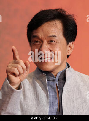 Aug 5, 2010 - Tokyo, Japan - Chinese actor Jackie Chan attends the Japanese premiere of 'The Karate Kid' on the red carpet at The Roppongi Hills on August 5, 2010 in Tokyo, Japan.(Credit Image: © Koichi Kamoshida/Jana/ZUMApress.com ) Stock Photo