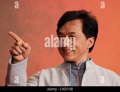 Aug 5, 2010 - Tokyo, Japan - Chinese actor Jackie Chan attends the Japanese premiere of 'The Karate Kid' on the red carpet at The Roppongi Hills on August 5, 2010 in Tokyo, Japan.(Credit Image: © Koichi Kamoshida/Jana/ZUMApress.com ) Stock Photo