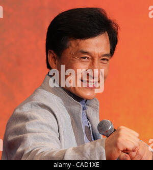 Aug 5, 2010 - Tokyo, Japan - Chinese actor Jackie Chan attends the Japanese premiere of 'The Karate Kid' on the red carpet at The Roppongi Hills on August 5, 2010 in Tokyo, Japan.(Credit Image: © Koichi Kamoshida/Jana/ZUMApress.com ) Stock Photo