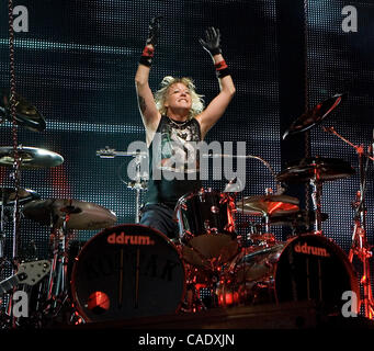 Aug 17, 2010 - Broomfield, Colorado, U.S. - Drummer JAMES KOTTAK of the Scorpions performs live at the 1st Bank Center in Broomfield, Colorado. (Credit Image: © Hector Acevedo/ZUMApress.com) Stock Photo