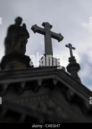 Gravestones in La Recoleta Cemetery in Buenos Aires, Argentina Stock Photo