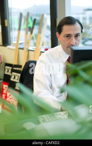 Patric Verrone Photographed in his office in Los Angeles. Mr. Verrone was instrumental in negotiating the agreement to end the 2008 screen writer's strike. Stock Photo