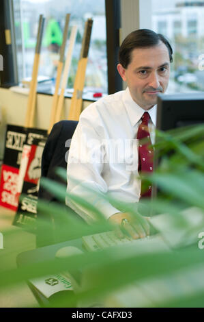 Patric Verrone Photographed in his office in Los Angeles. Mr. Verrone was instrumental in negotiating the agreement to end the 2008 screen writer's strike. Stock Photo