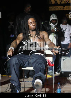 Lil' Wayne performing at Newarl Symphony Hall on February 24, 2008.  Photo Credit; Rahav Segev/Photopass.com Stock Photo