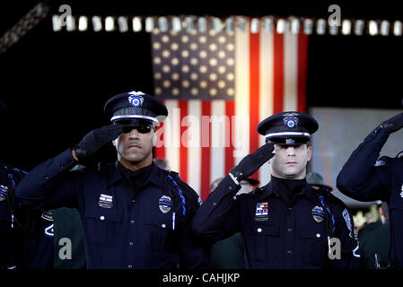 120507 pbso tj 7 -- Palm Beach Post staff photo by Taylor Jones/0045802D. FOR TEAM COVERAGE. SUBURBAN WEST PALM BEACH. West Palm Beach police officers (no i.d.)  at funeral of Palm Beach County Sheriff's Office deputies Donta Manuel and Jonathan Wallace(cq) at Sound Advice Ampitheatre in suburban We Stock Photo