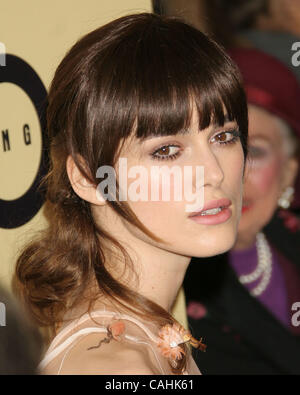 Dec 06, 2007; Hollywood, California, USA;  Actress KEIRA KNIGHTLEY  at the 'Atonement' Los Angeles Premiere held at The Academy of Motion Picture Arts and Sciences Mandatory Credit: Photo by Paul Fenton/ZUMA Press. (©) Copyright 2007 by Paul Fenton Stock Photo