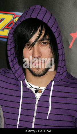 Dec 14, 2007 - New York, NY, USA -  Musician PETE WENTZ of FALL OUT BOY poses for photos in the press room for Z100's Jingle Ball 2007 held at Madison Square Garden. (Credit Image: © Nancy Kaszerman/ZUMA Press) Stock Photo