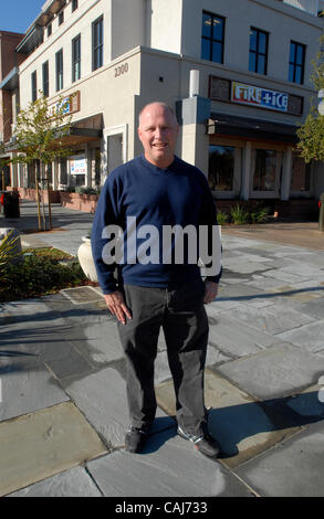 Mike Madden of Red Bear Property Development has changed the face of downtown Livermore, Calif., with the addition of more restaurants, businesses and office space housed in new construction along First Street, photographed on Thursday, Dec. 20, 2007. (Cindi Christie/Contra Costa Times) Stock Photo