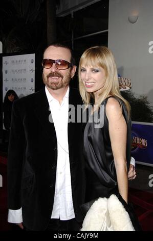 Oct. 2, 2007 - Hollywood, California, U.S. - LOS ANGELES, CA OCTOBER 01, 2007 (SSI) - -.Recording artist Dave Stewart and his wife, photographer Anouska Fisz during the premiere of the new movie from Universal Pictures ELIZABETH THE GOLDEN AGE, held at the Gibson Amphitheatre at Universal Studios, o Stock Photo