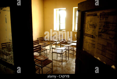 Oct 02, 2007 - Khost, Afghanistan - Desks sit empty at Khost University in Khost, because of Ramadan. (Credit Image: © Andrew Craft/The Fayetteville Observer/ZUMA Press) Stock Photo