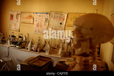 Oct 02, 2007 - Khost, Afghanistan - Outdated medical equipment and charts fill the medical lab at Khost University (Credit Image: © Andrew Craft/The Fayetteville Observer/ZUMA Press) Stock Photo