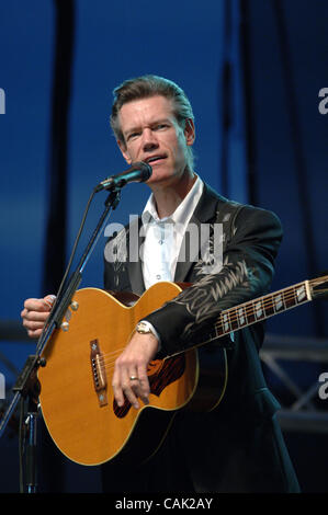 Country music star Randy Travis performs at Steve Wingfield crusade at Atlanta Motor Speedway 10/5/07 © Robin Nelson Stock Photo