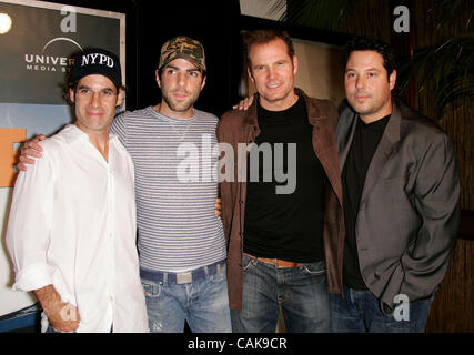 Sep 26, 2007 - Hollywood, CA, USA - Heroes cast ADRIAN PASDAR, ZACHARY QUINTO, JACK COLEMAN and GREG GRUNBERG at the premiere of NBC's new show 'LIFE' held at Celadon restaurant in Los Angeles. (Credit Image: © Lisa O'Connor/ZUMA Press) Stock Photo