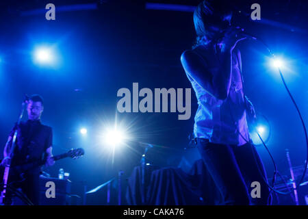 Shiny Toy Guns performing at The Nokia Theater in Times Square on ...