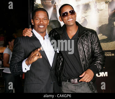 Jamie Foxx and Will Smith at THE KINGDOM Premiere at the Westwood