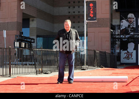 March 31, 2012 - Toronto, Canada - Actor William Shatner, host of The 2012 JUNO Awards Broadcast, rolls out the red carpet at Scotibank Place.