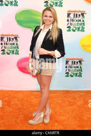 ALLI SIMPSON 25TH NICKELODEON KID'S CHOICE AWARDS DOWNTOWN LOS ANGELES CALIFORNIA USA 31 March 2012 Stock Photo