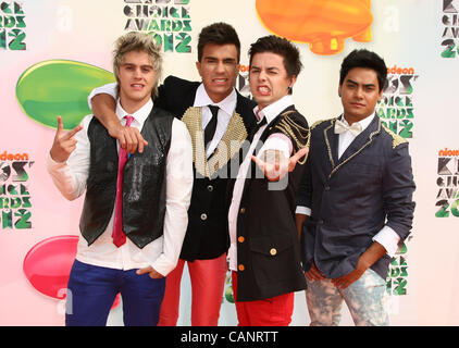 RESTART 25TH NICKELODEON KID'S CHOICE AWARDS DOWNTOWN LOS ANGELES CALIFORNIA USA 31 March 2012 Stock Photo