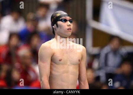 Kosuke Hagino (JPN),  APRIL 2, 2012 - Swimming :  JAPAN SWIM 2012  Men's 400m Individual Medley Final  at Tatsumi International Swimming Pool, Tokyo, Japan.  (Photo by YUTAKA/AFLO SPORT) [1040] Stock Photo