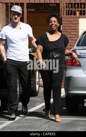 TRISTAN MACMANUS & GLADYS KNIGHT DANCING WITH THE STARS. REHEARSALS LOS ANGELES CALIFORNIA USA 04 April 2012 Stock Photo